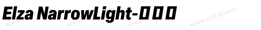 Elza NarrowLight字体转换